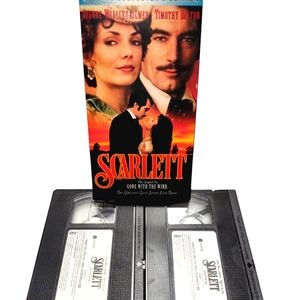 Scarlett Gone With the Wind Sequel VHS 1997 Mint Tapes with Sleeve Vintage
